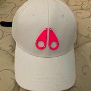 White and pink Moose Knuckle hat